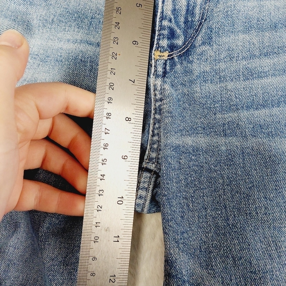 Lucky Brand Blue Mid-Rise Destroyed Cut-Off Skinny Jeans 2516 - Picture 5 of 10